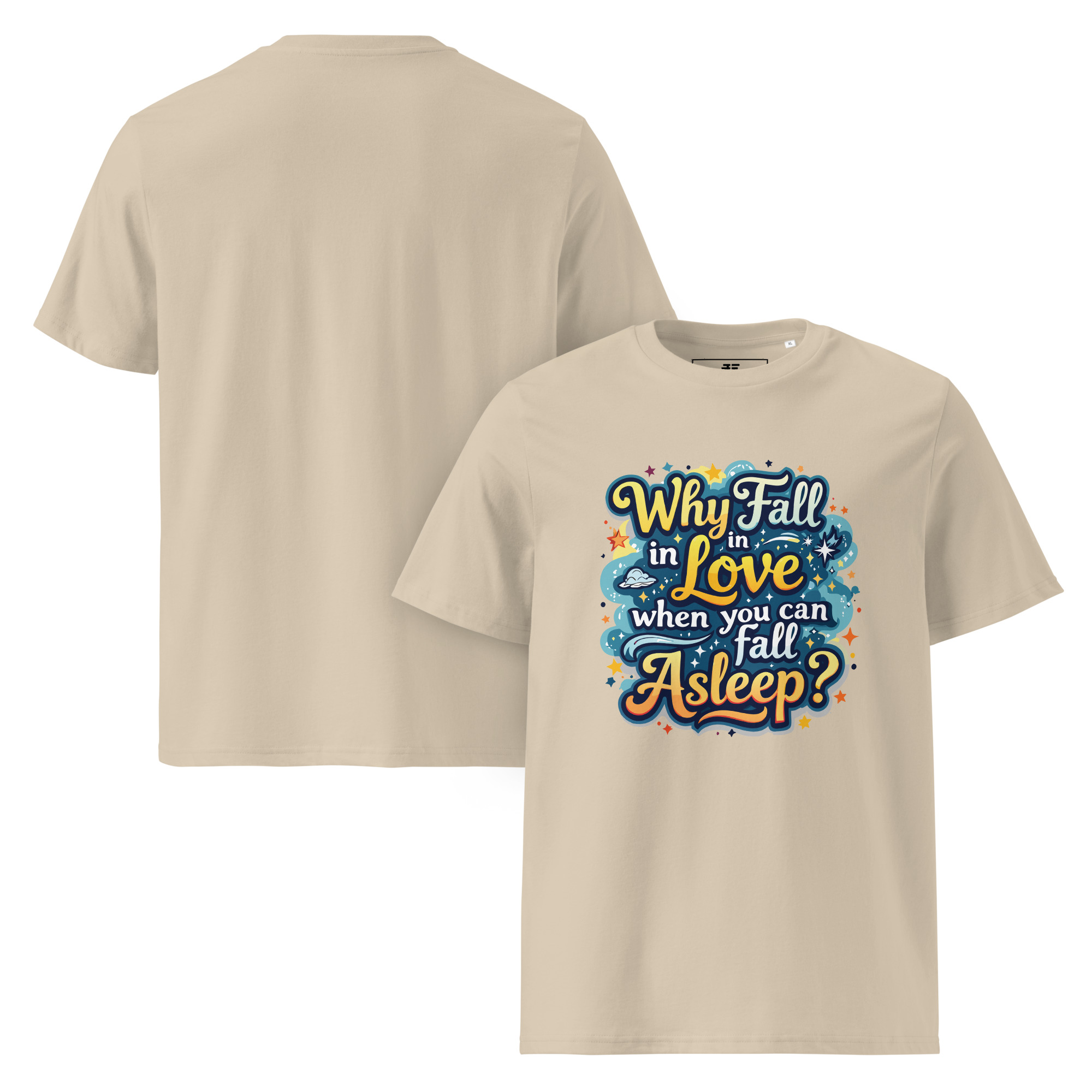 unisex-organic-cotton-t-shirt-desert-dust-front-and-back-687377d681e96.jpg Love of Sleep Unisex organic cotton t-shirt