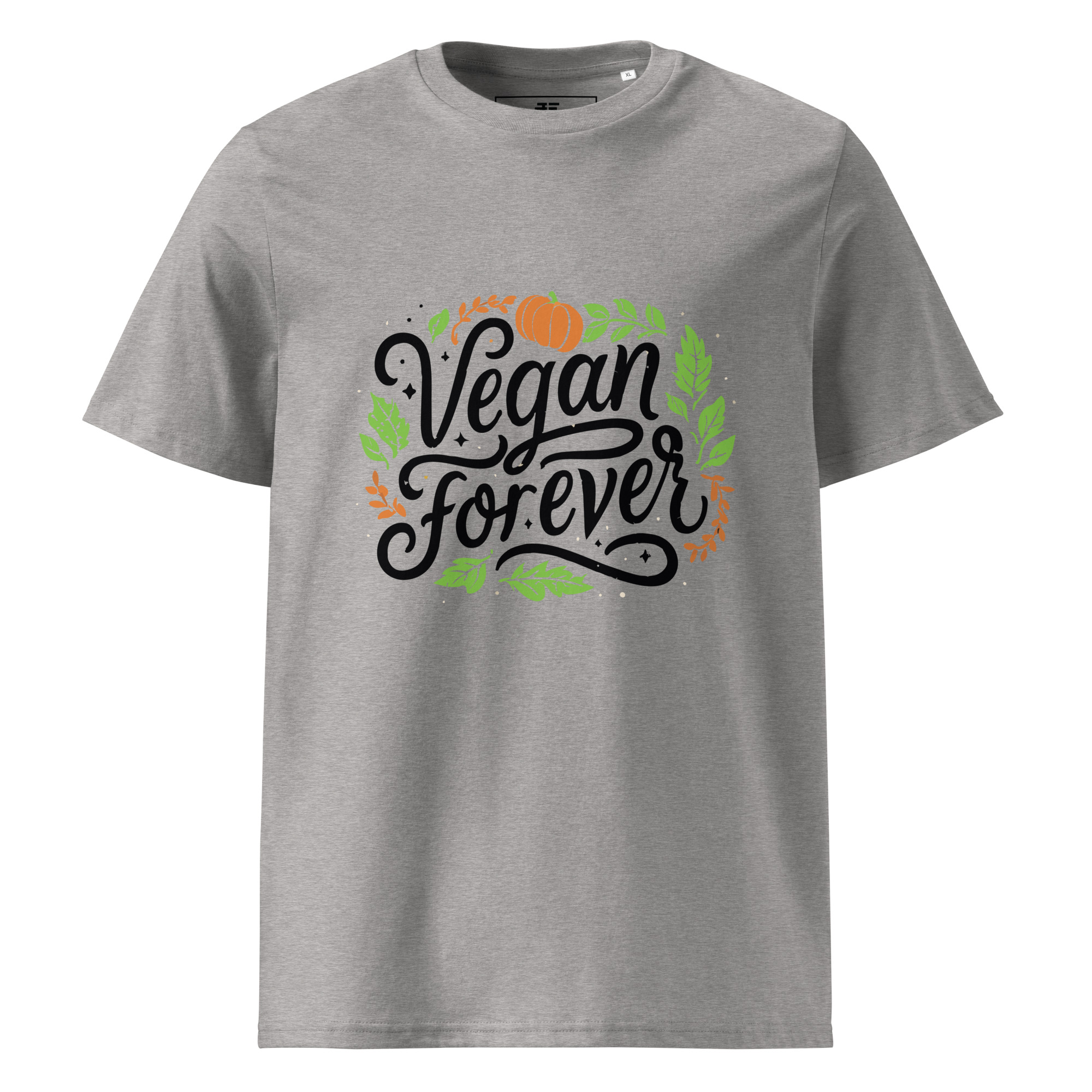 unisex-organic-cotton-t-shirt-heather-grey-front-6871d19b32b51.jpg Vegan Forever Unisex organic cotton t-shirt