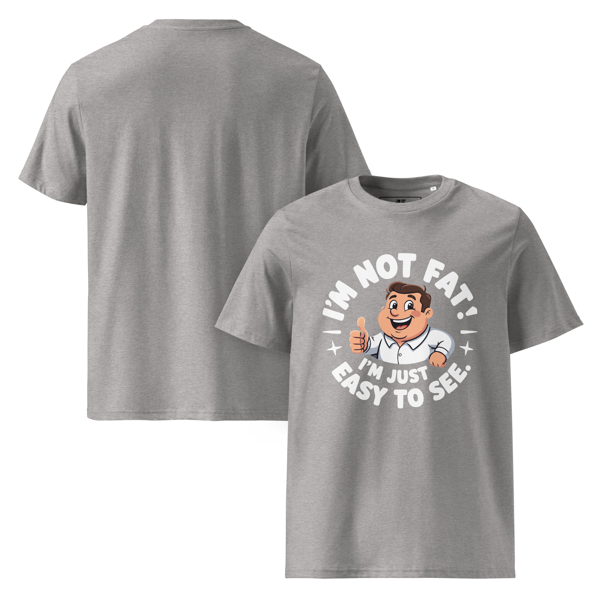 unisex-organic-cotton-t-shirt-heather-grey-front-and-back-6873735bbc4cb.jpg Fitman Unisex organic cotton t-shirt