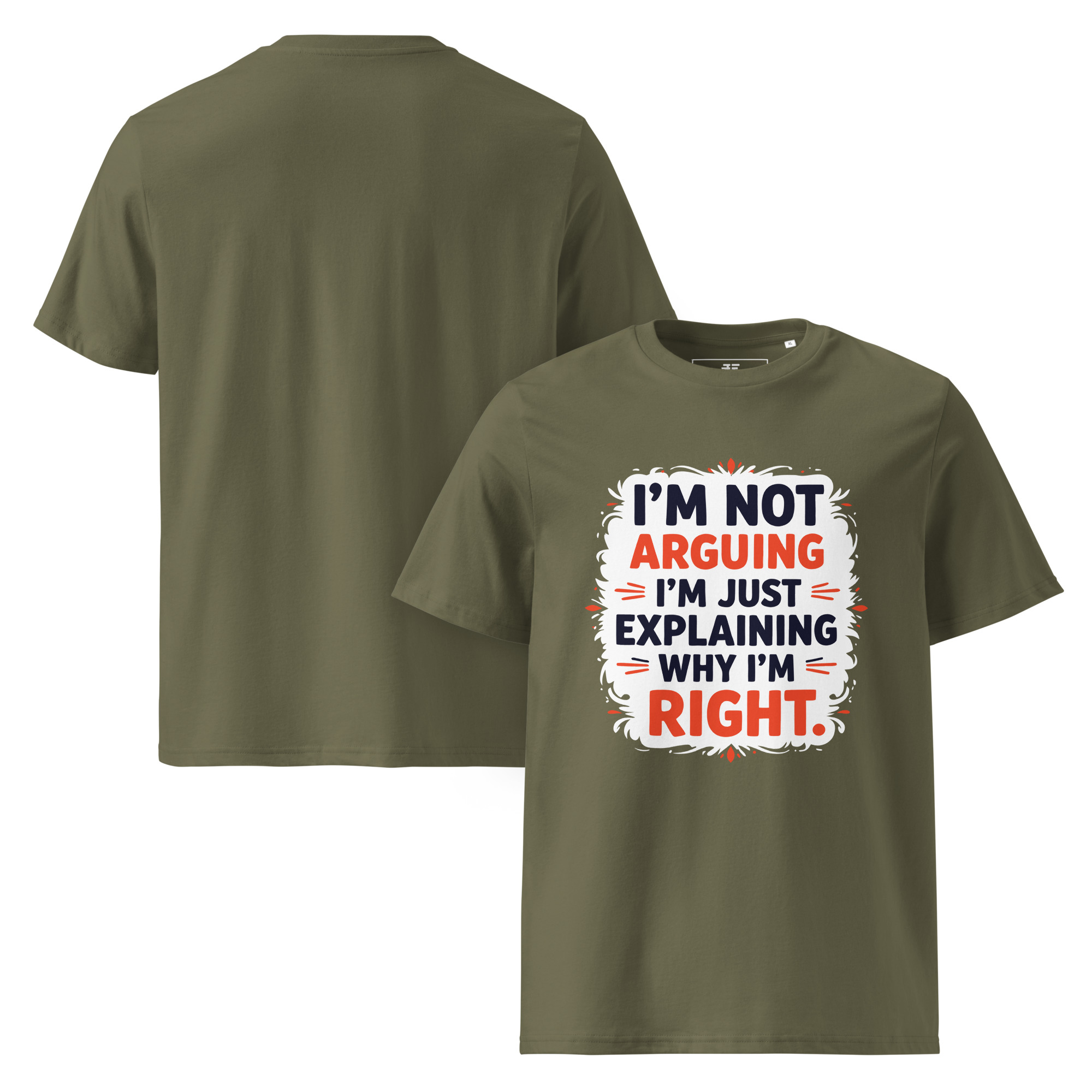 No argument Unisex organic cotton t-shirt