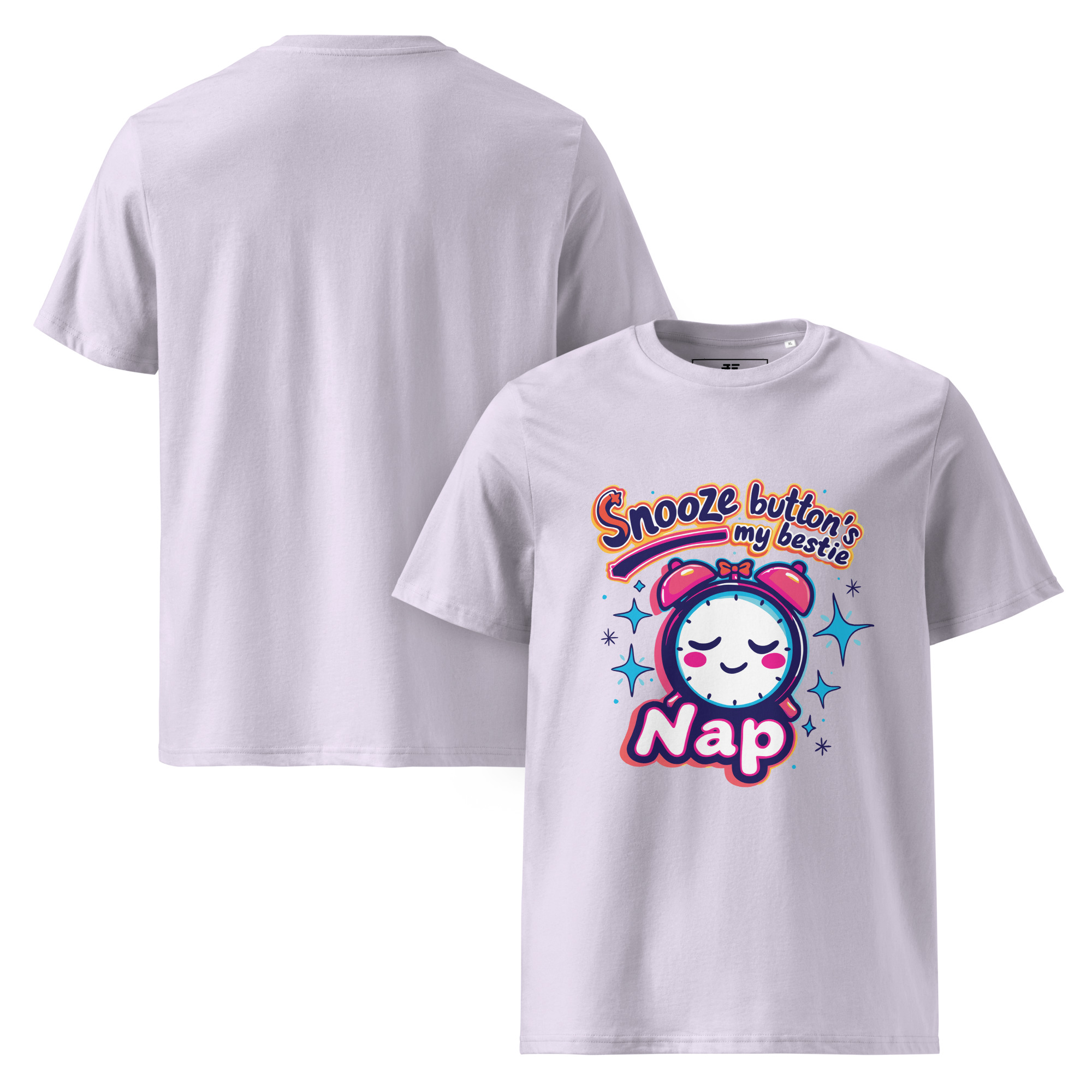 unisex-organic-cotton-t-shirt-lavender-front-and-back-68736fe9ee92c.jpg Snoozy Unisex organic cotton t-shirt