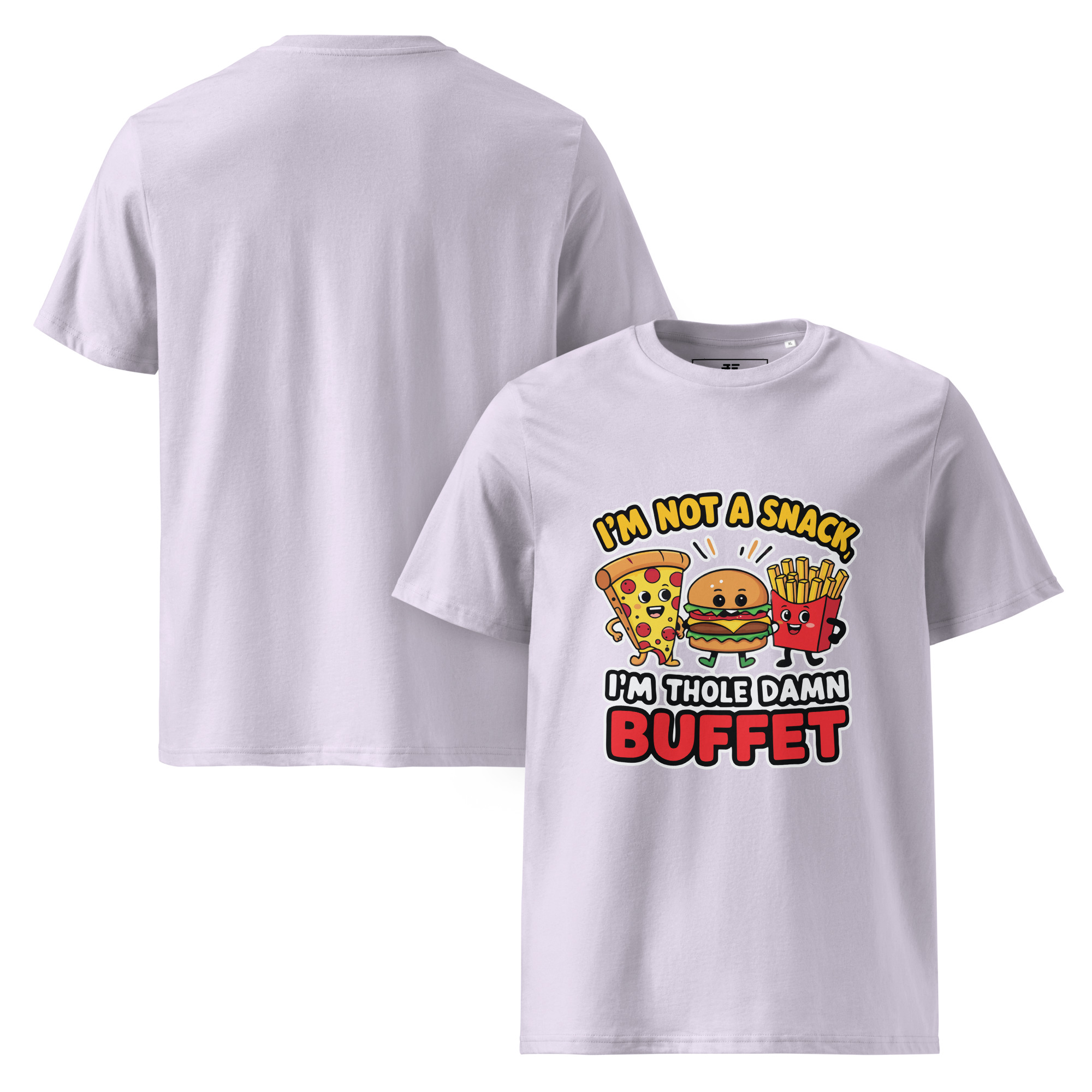 unisex-organic-cotton-t-shirt-lavender-front-and-back-6873721376da3.jpg Whole Buffet Unisex organic cotton t-shirt