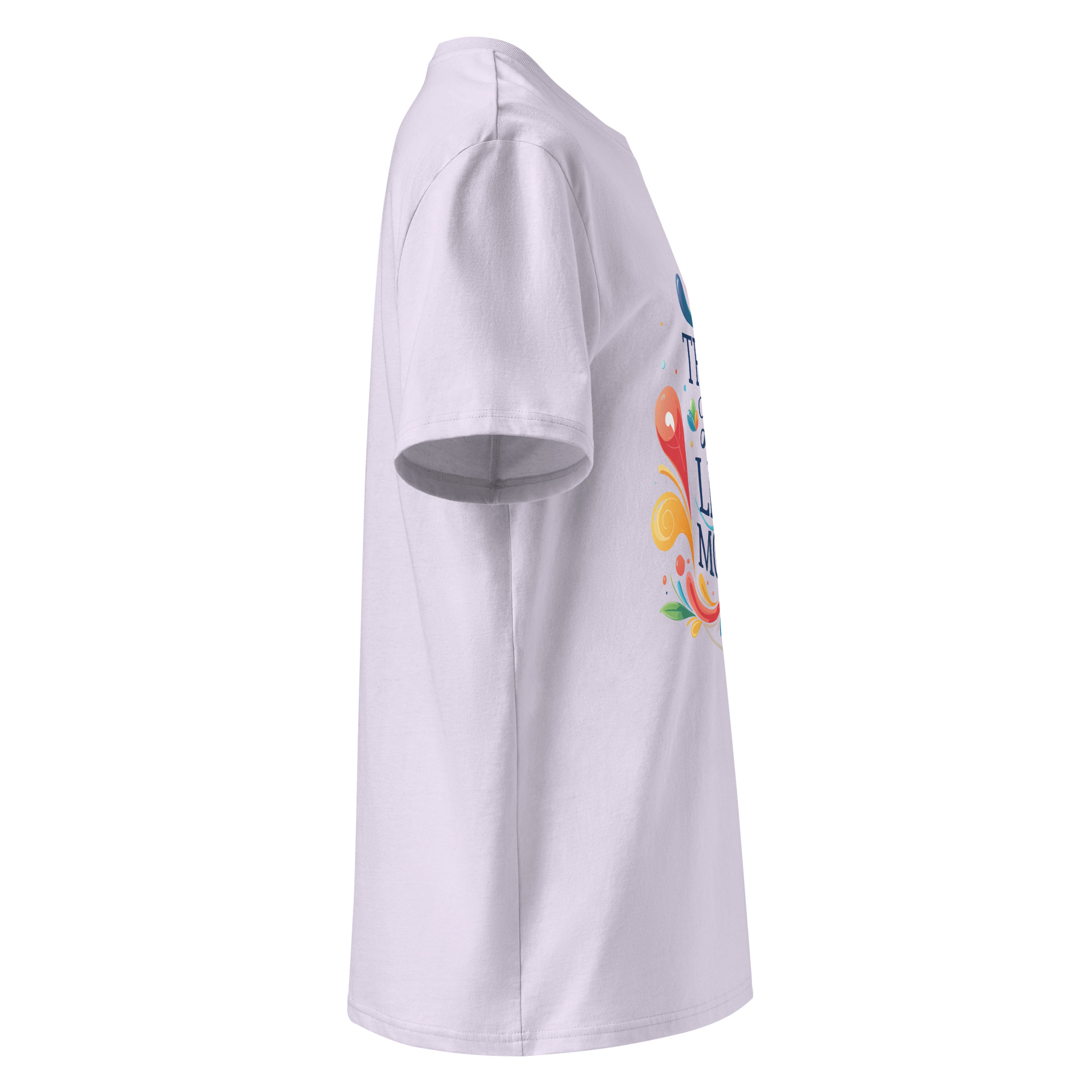 unisex-organic-cotton-t-shirt-lavender-right-6871cfd95c780.jpg Live More Unisex organic cotton t-shirt