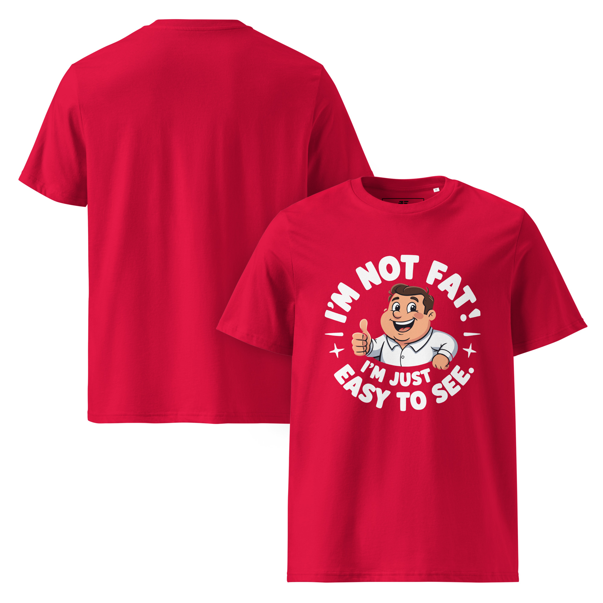 unisex-organic-cotton-t-shirt-red-front-and-back-6873735ba4107.jpg Fitman Unisex organic cotton t-shirt