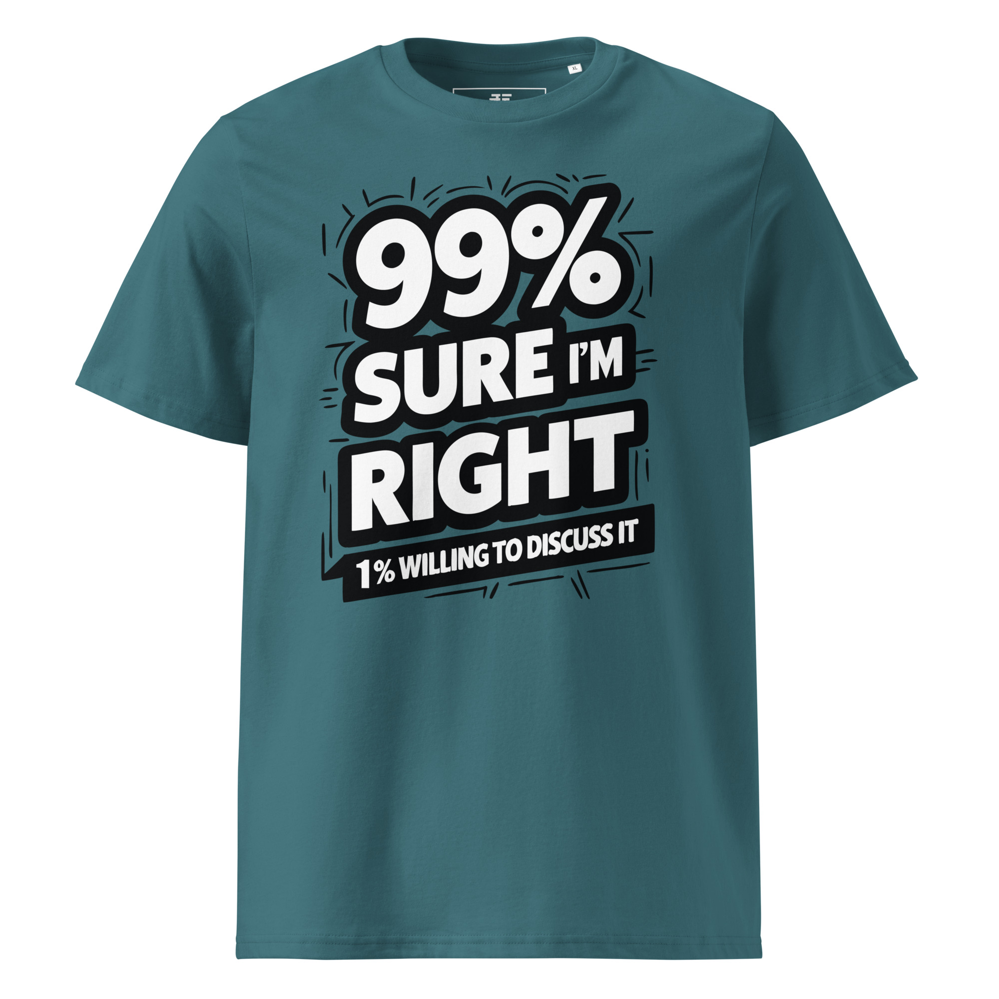 99% right Unisex organic cotton t-shirt
