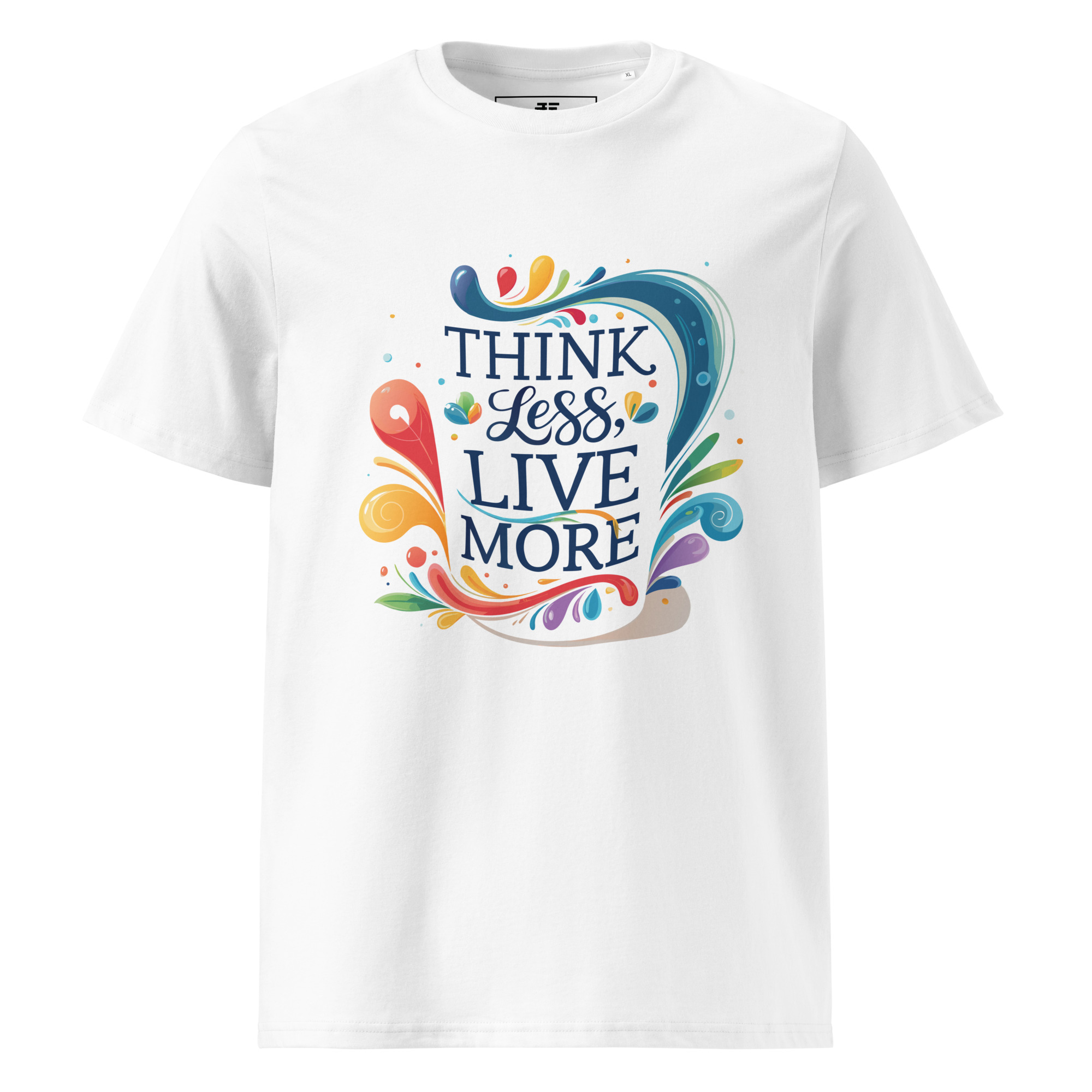 unisex-organic-cotton-t-shirt-white-front-6871cfd9737f2.jpg Live More Unisex organic cotton t-shirt