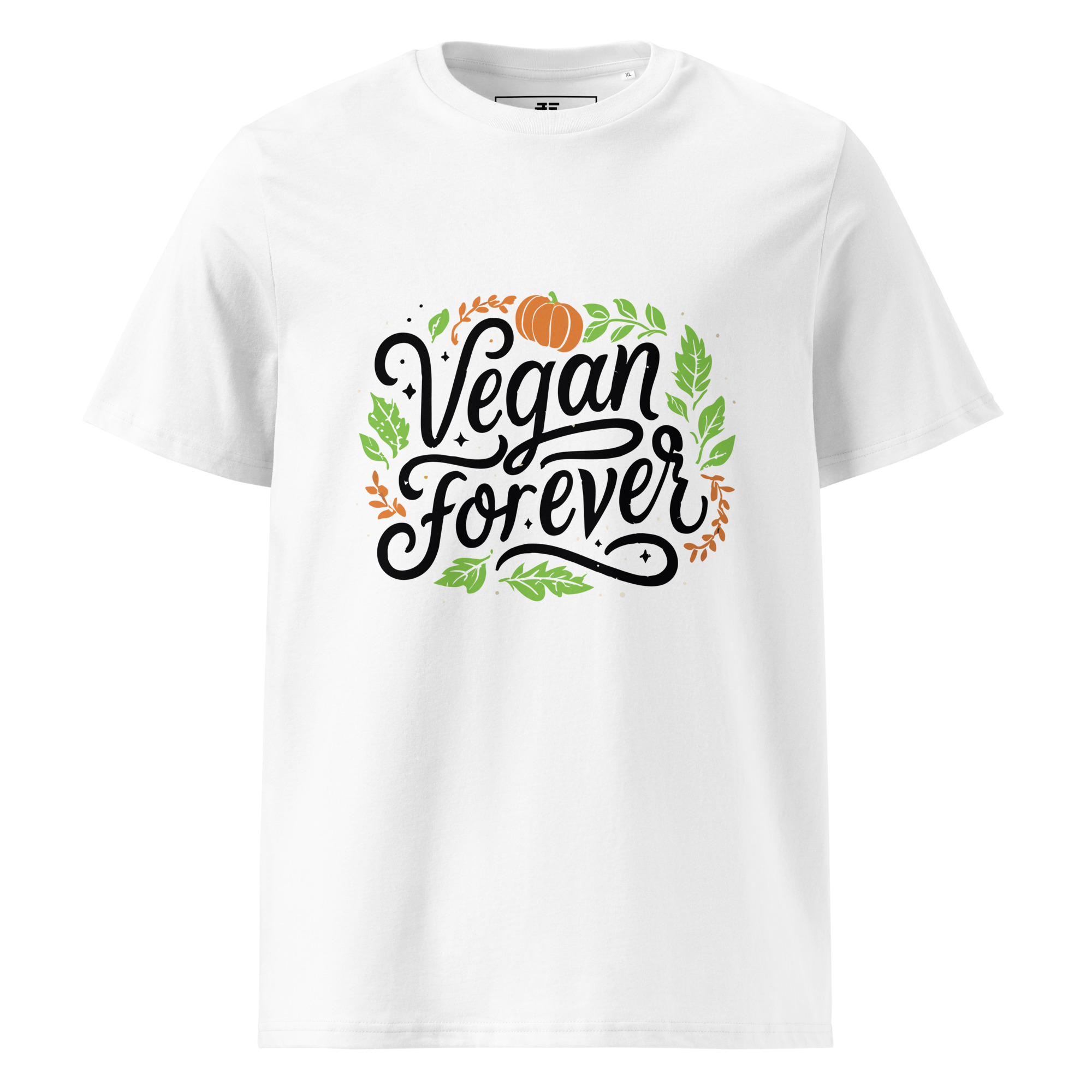unisex-organic-cotton-t-shirt-white-front-6871d19b82073.jpg Vegan Forever Unisex organic cotton t-shirt
