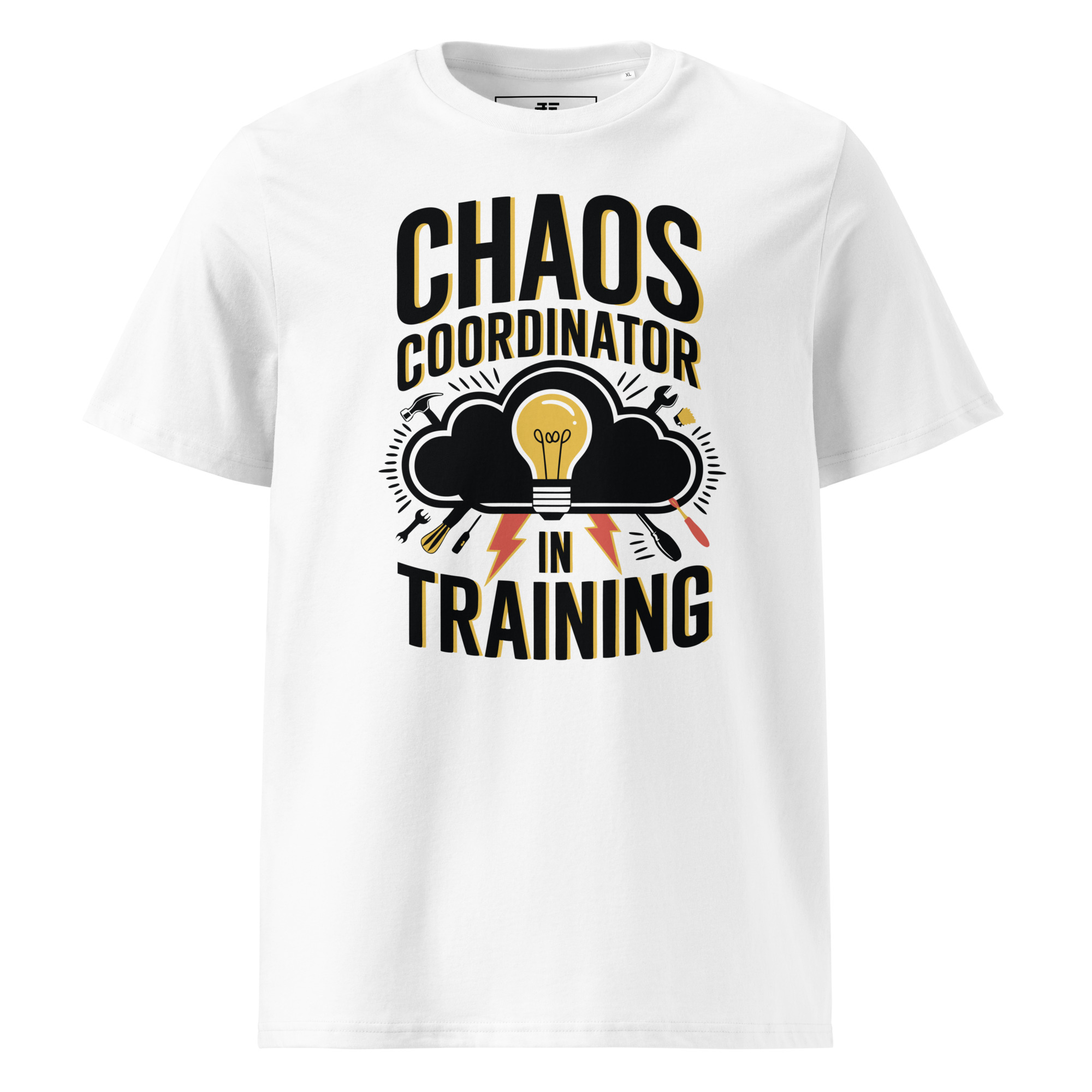 unisex-organic-cotton-t-shirt-white-front-6871d300f0a6a.jpg Chaos Unisex organic cotton t-shirt