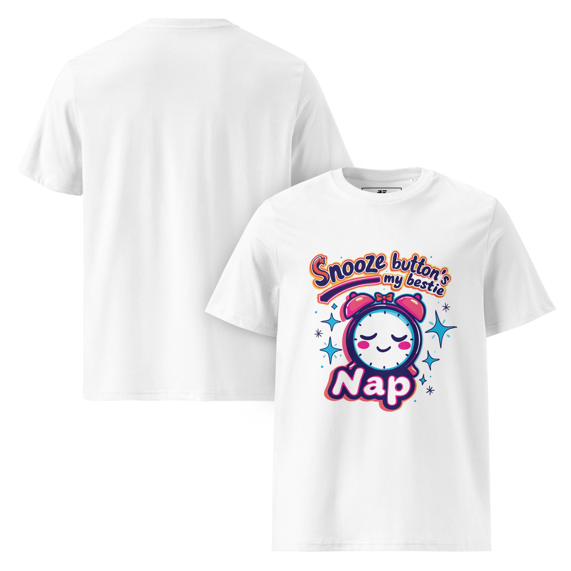 unisex-organic-cotton-t-shirt-white-front-and-back-68736fea03f6e.jpg Snoozy Unisex organic cotton t-shirt