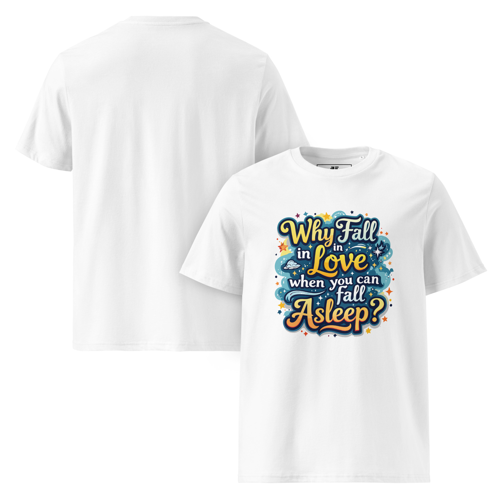 unisex-organic-cotton-t-shirt-white-front-and-back-687377d6a85a3.jpg Love of Sleep Unisex organic cotton t-shirt